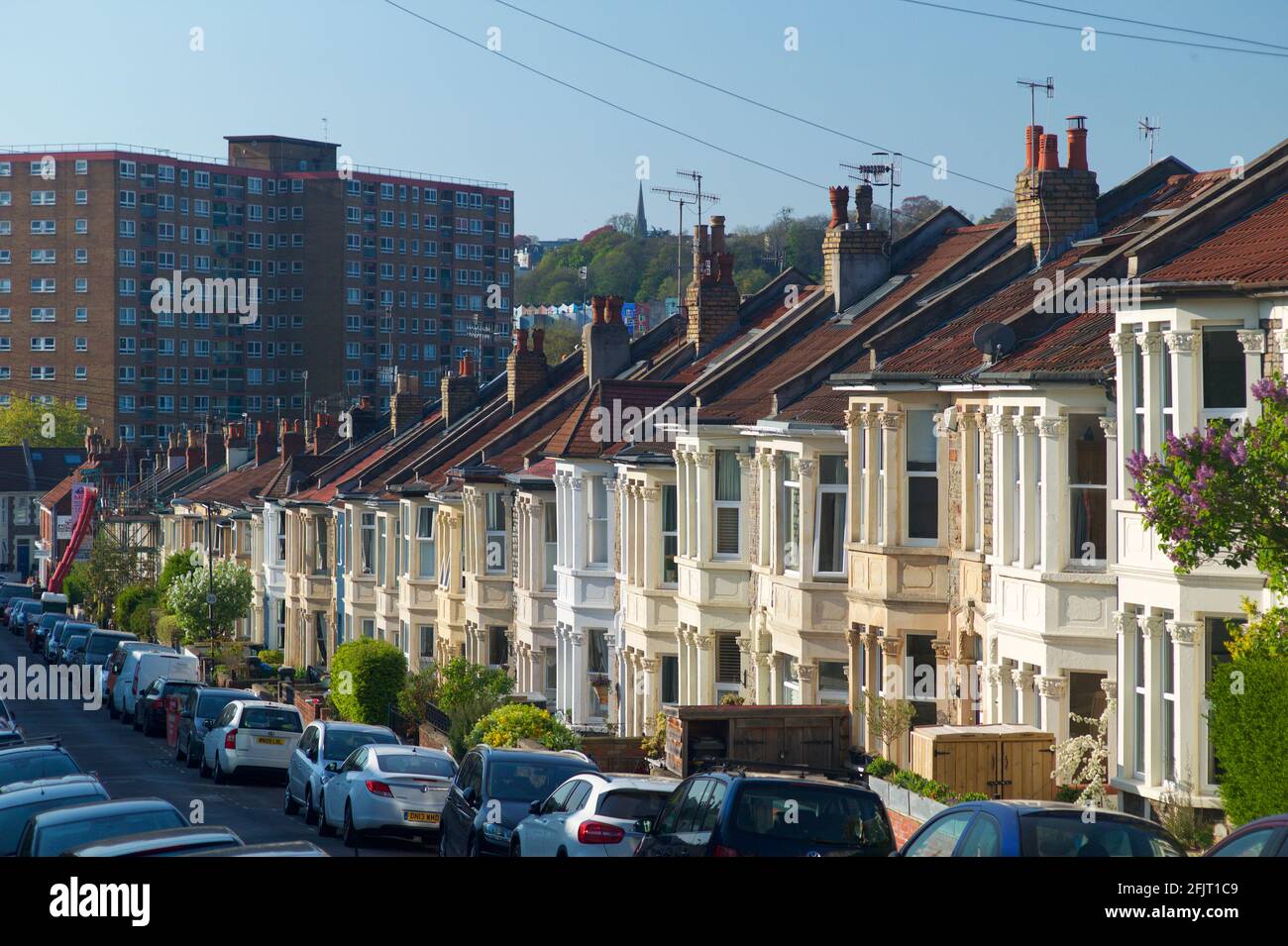 Victorian terraced houses, Bristol, UK Stock Photo