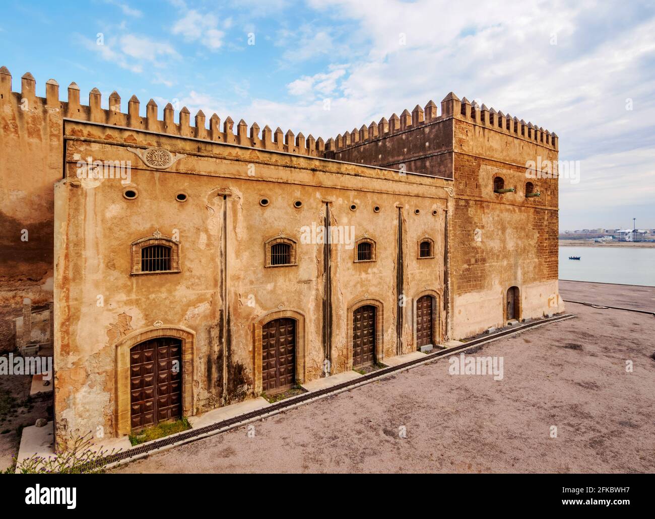 Defensive Walls of Kasbah of the Udayas, Rabat, Rabat-Sale-Kenitra Region, Morocco, North Africa, Africa Stock Photo