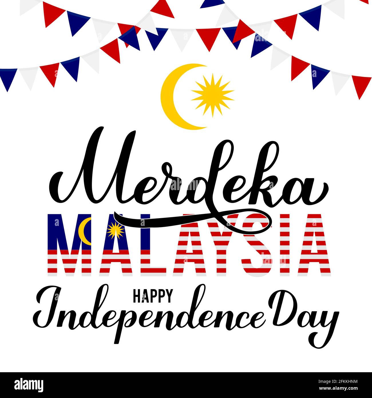 Easy Merdeka Poster Drawing Merdeka Day Malaysia Greeting Cards ...