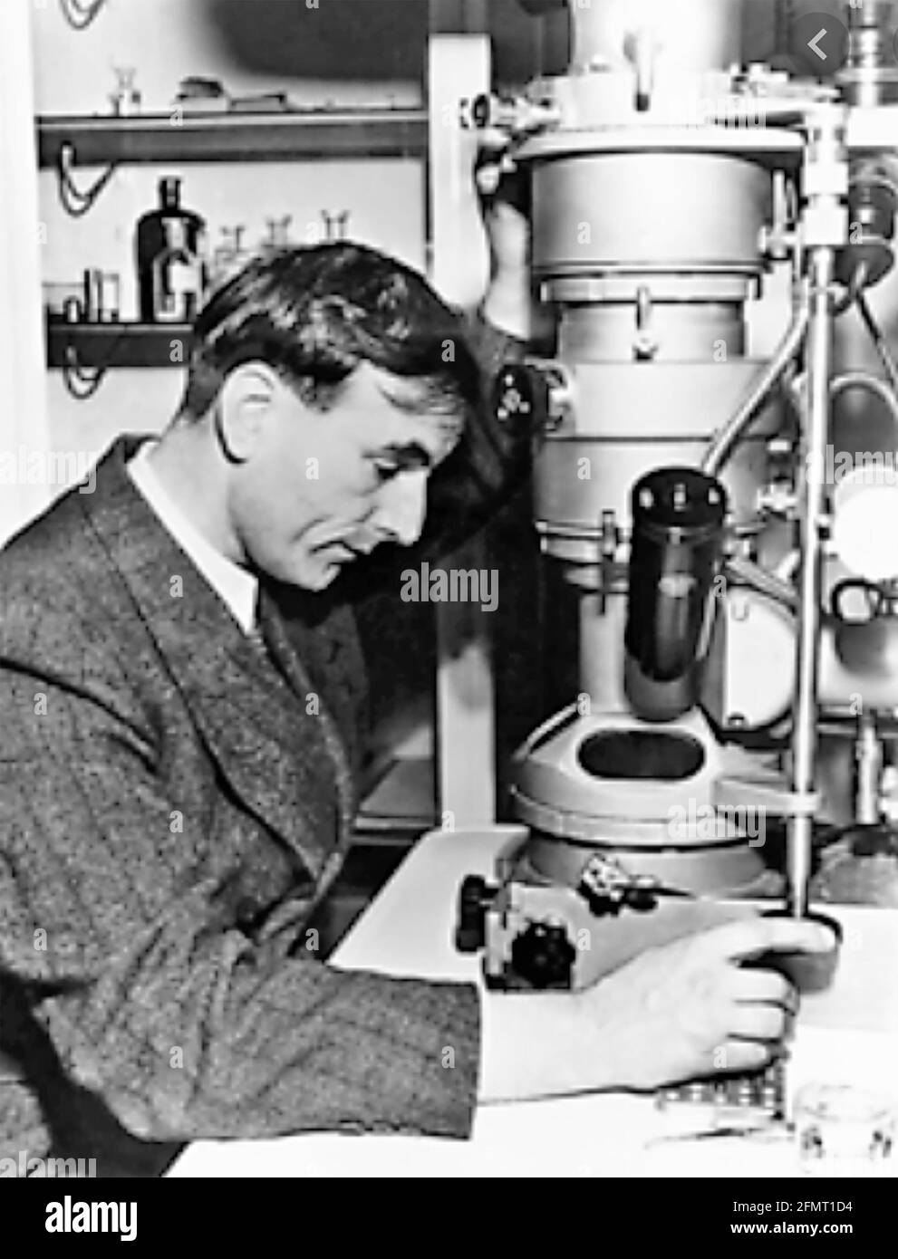 ERNST RUSKA (1906-1988) German physicist who designed the first electron microscope Stock Photo