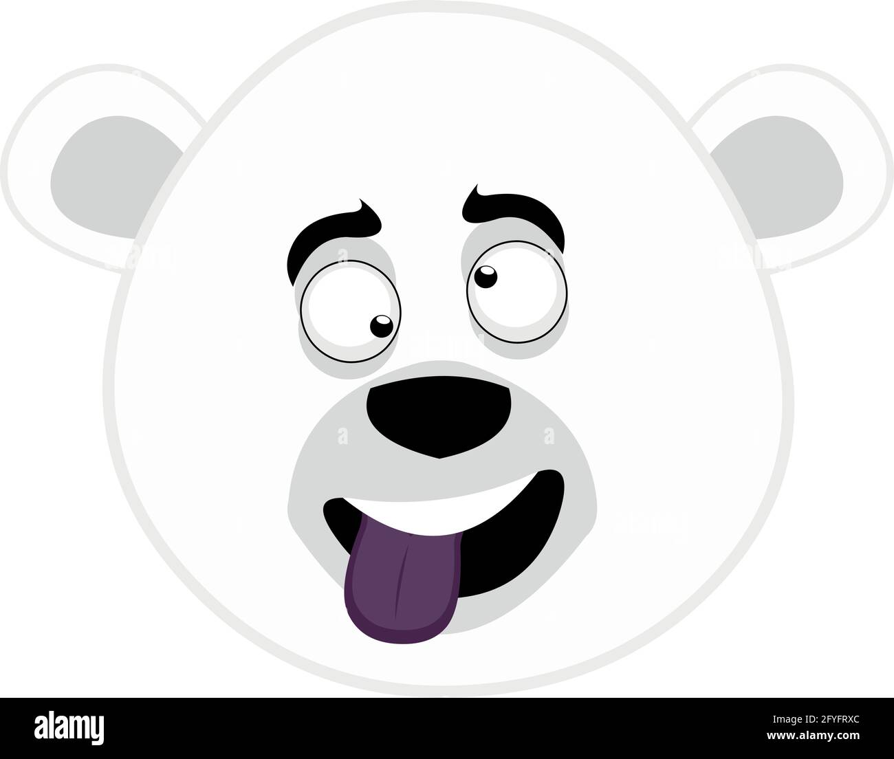 Cartoon Polar Bear Face