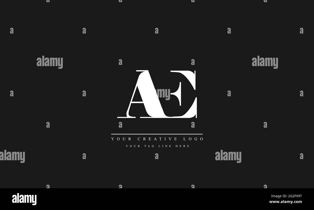 Ae logo design Stock Vector Images - Alamy