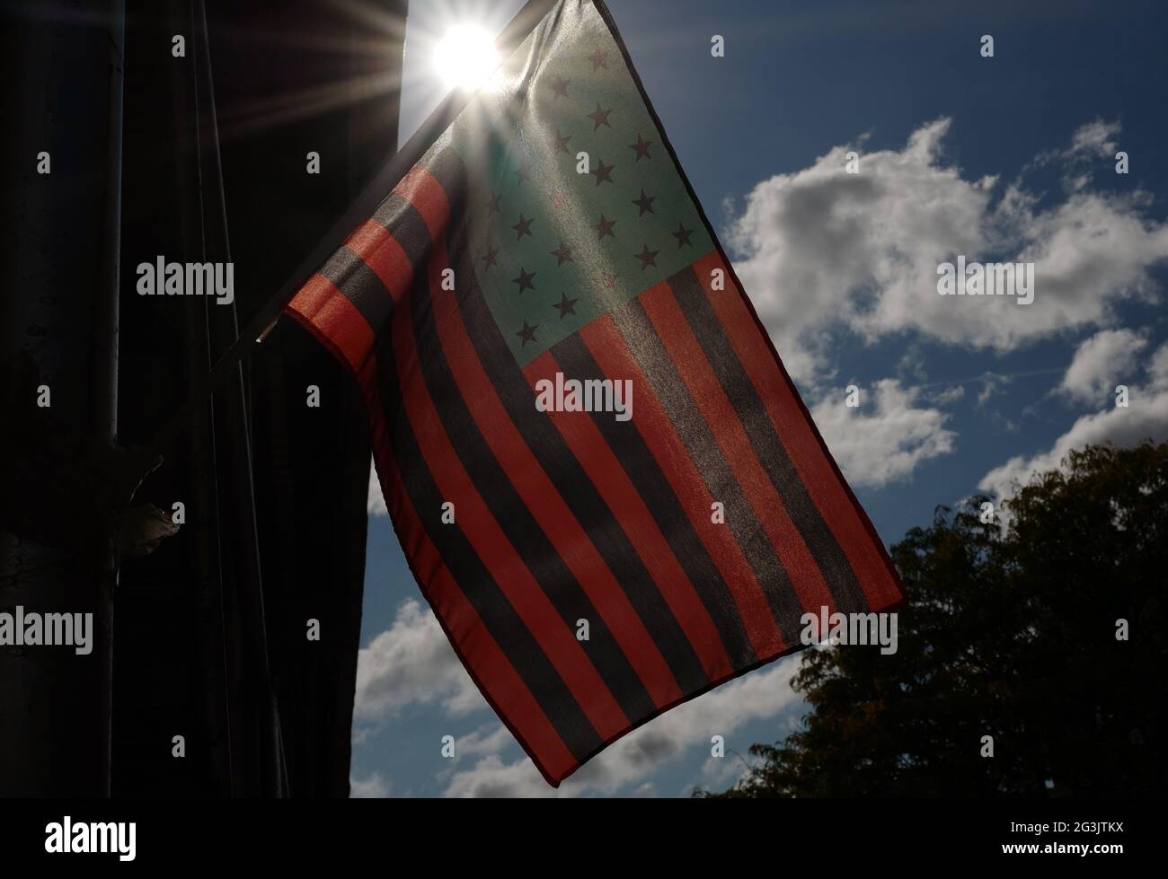 African American Flag Stock Photo