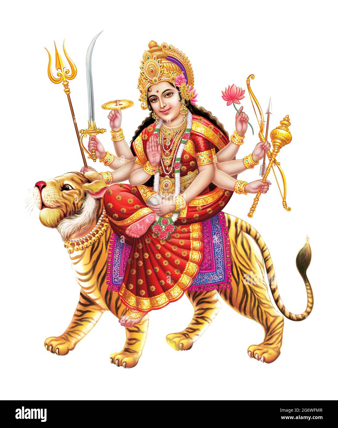 Jai Mata Di, Goddess Durga Stock Photography from a printing house Stock Photo