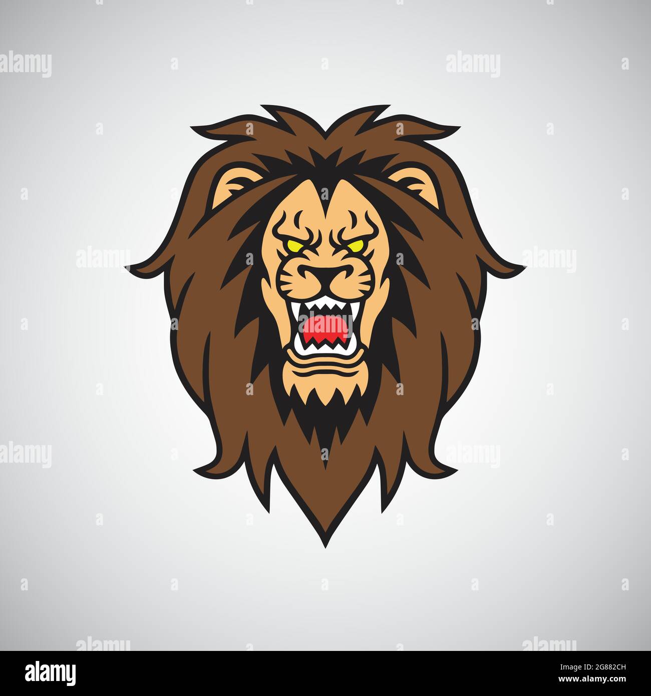 Angry Lion Roar Vector Stock Vector