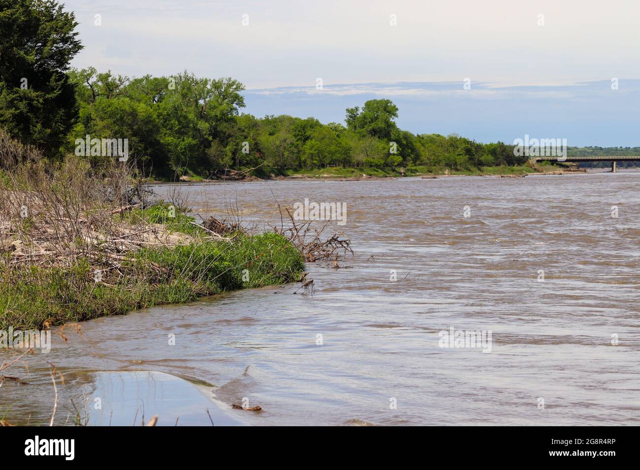 Catfish with Set line fishing alone the Niobrara River in Nebraska . High quality photo Stock Photo