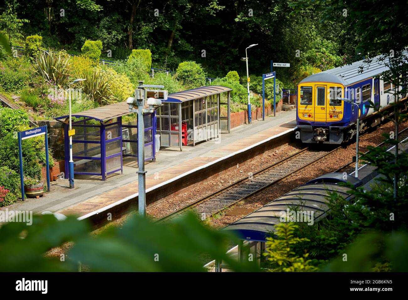 Westhoughton railway station near Bolton in Gtr Manchester Stock Photo