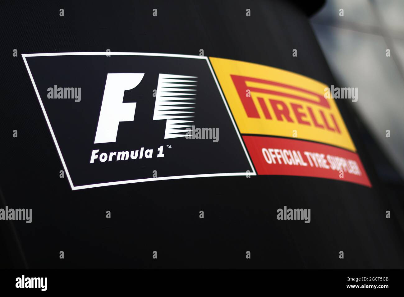 Pirelli F1 Logo. German Grand Prix, Thursday 4th July 2013. Nurburgring, Germany. Stock Photo