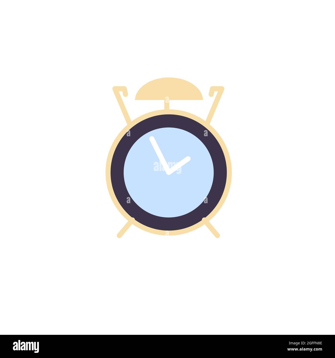 Flat cartoon alarm clock,time tracking and following daily schedule vector illustration concept Stock Vector