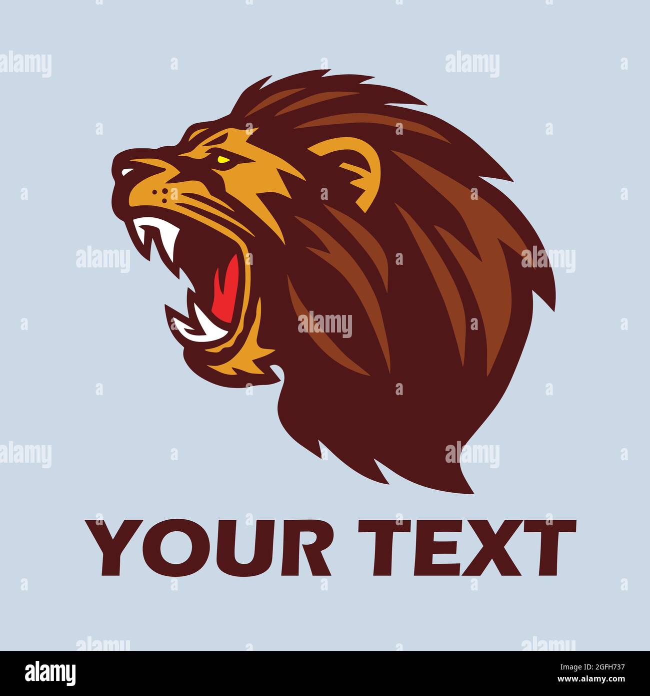 Angry Lion Head Vector Stock Vector