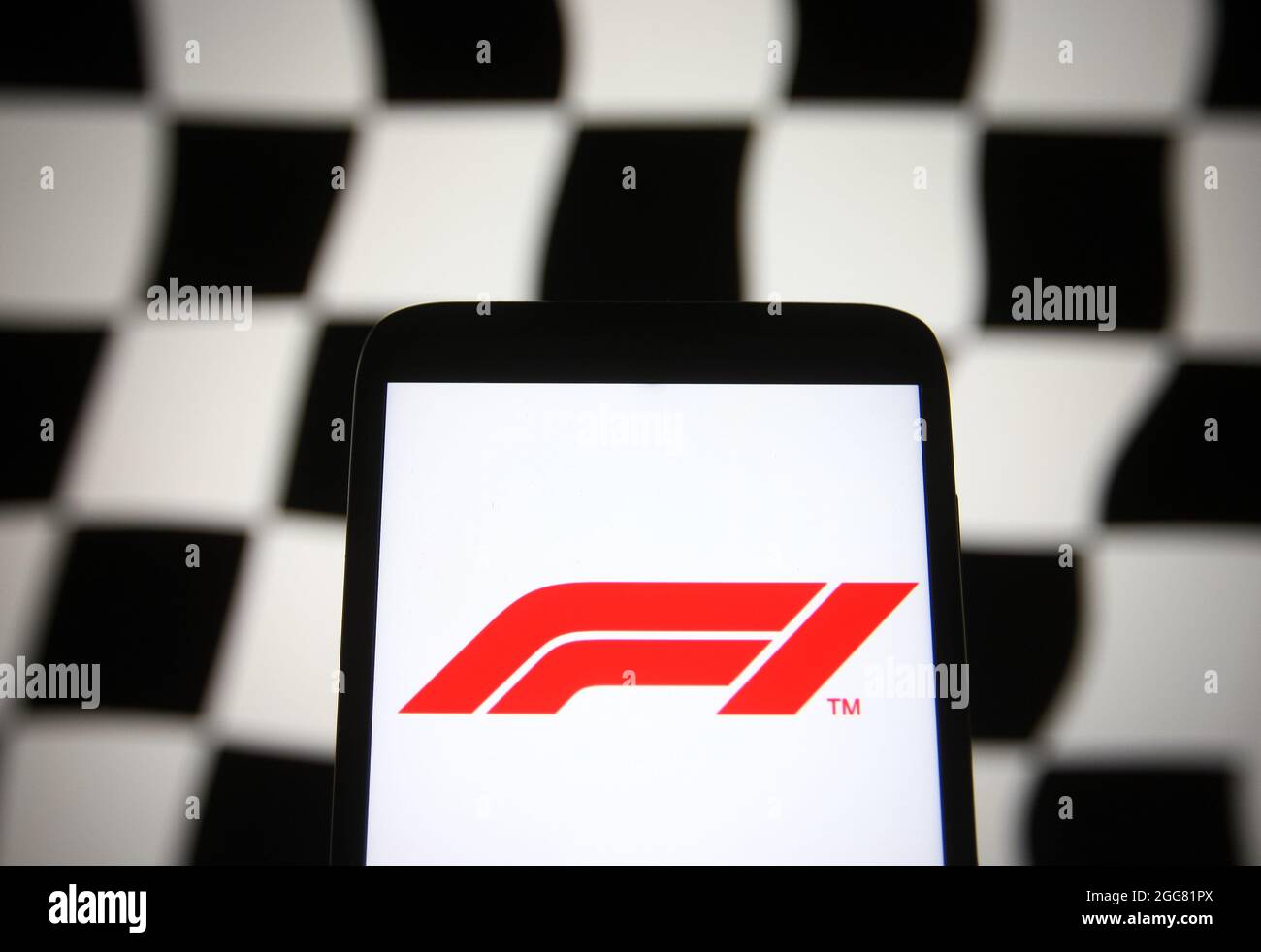 Ukraine. 29th Aug, 2021. In this photo illustration, Formula One (also known as Formula 1 or F1) logo is seen on a smartphone screen. (Photo by Pavlo Gonchar/SOPA Images/Sipa USA) Credit: Sipa USA/Alamy Live News Stock Photo