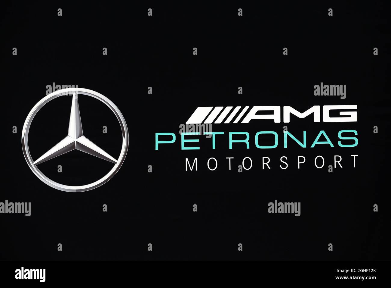 Mercedes AMG F1 logo.  01.03.2017. Formula One Testing, Day Three, Barcelona, Spain. Wednesday.  Photo credit should read: XPB/Press Association Images. Stock Photo