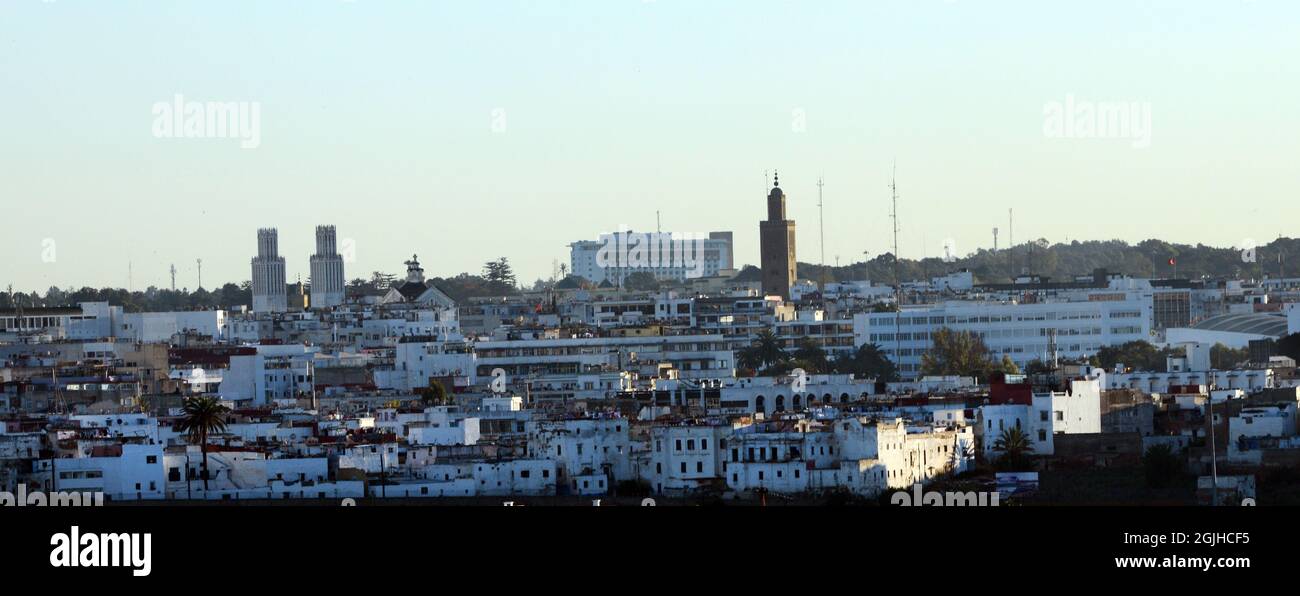 A view of Rabat from Salé, Morocco. Stock Photo