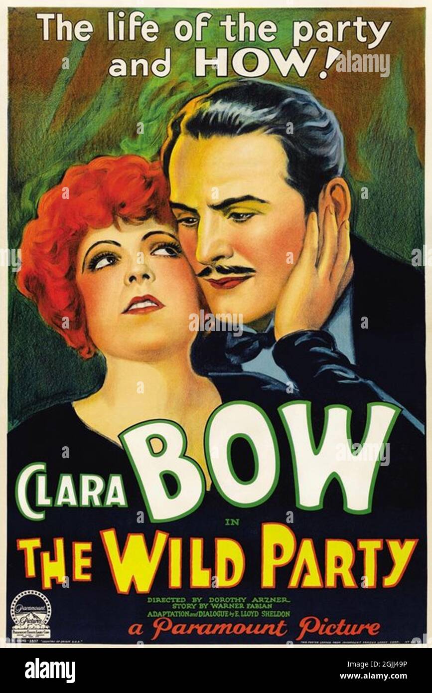 Click On Vintage American movie poster - 'The Wild Party' starring Clara Bow 1910s Stock Photo