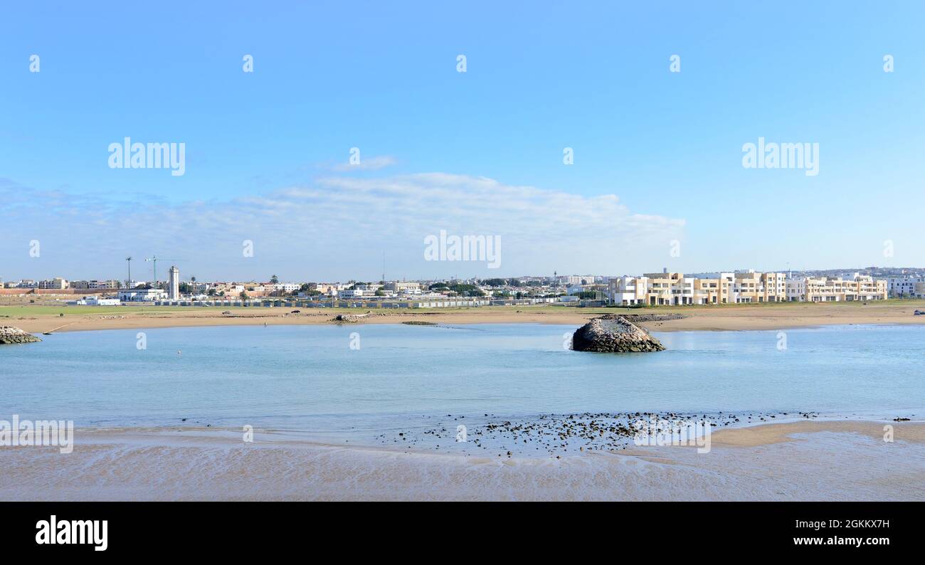 The Bou Regreg river between Rabat and Salé in Morocco. Stock Photo