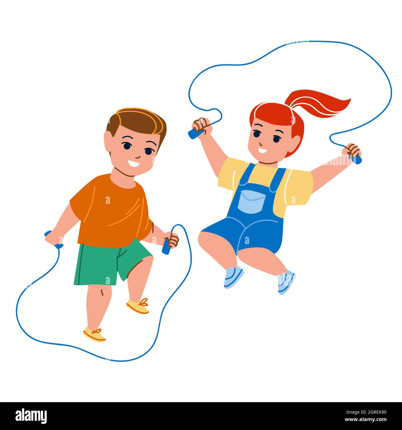 Children Jumping Rope Clipart