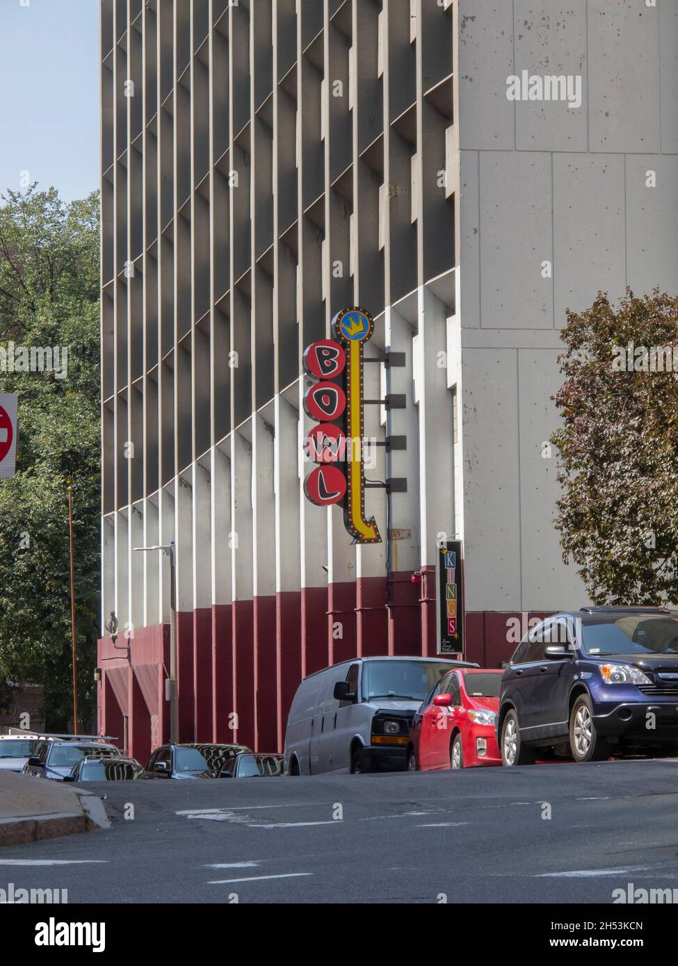 Bowling venue in Back Bay Boston Massachusetts USA Stock Photo