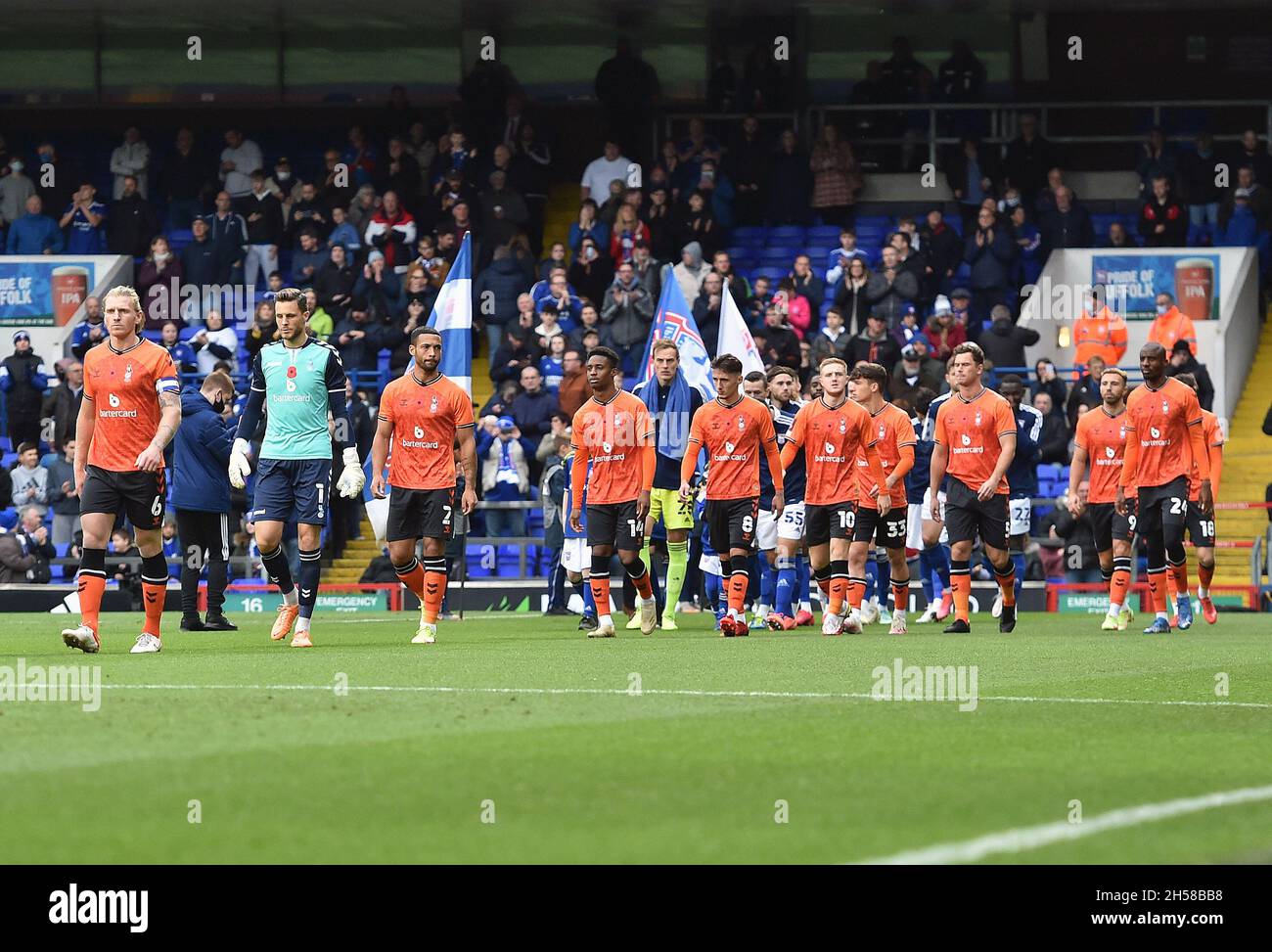 IPSWICH, GBR. NOV 6TH Oldham team during the FA Cup match between Ipswich Town and Oldham Athletic at Portman Road, Ipswich on Saturday 6th November 2021. (Credit: Eddie Garvey | MI News) Credit: MI News & Sport /Alamy Live News Stock Photo