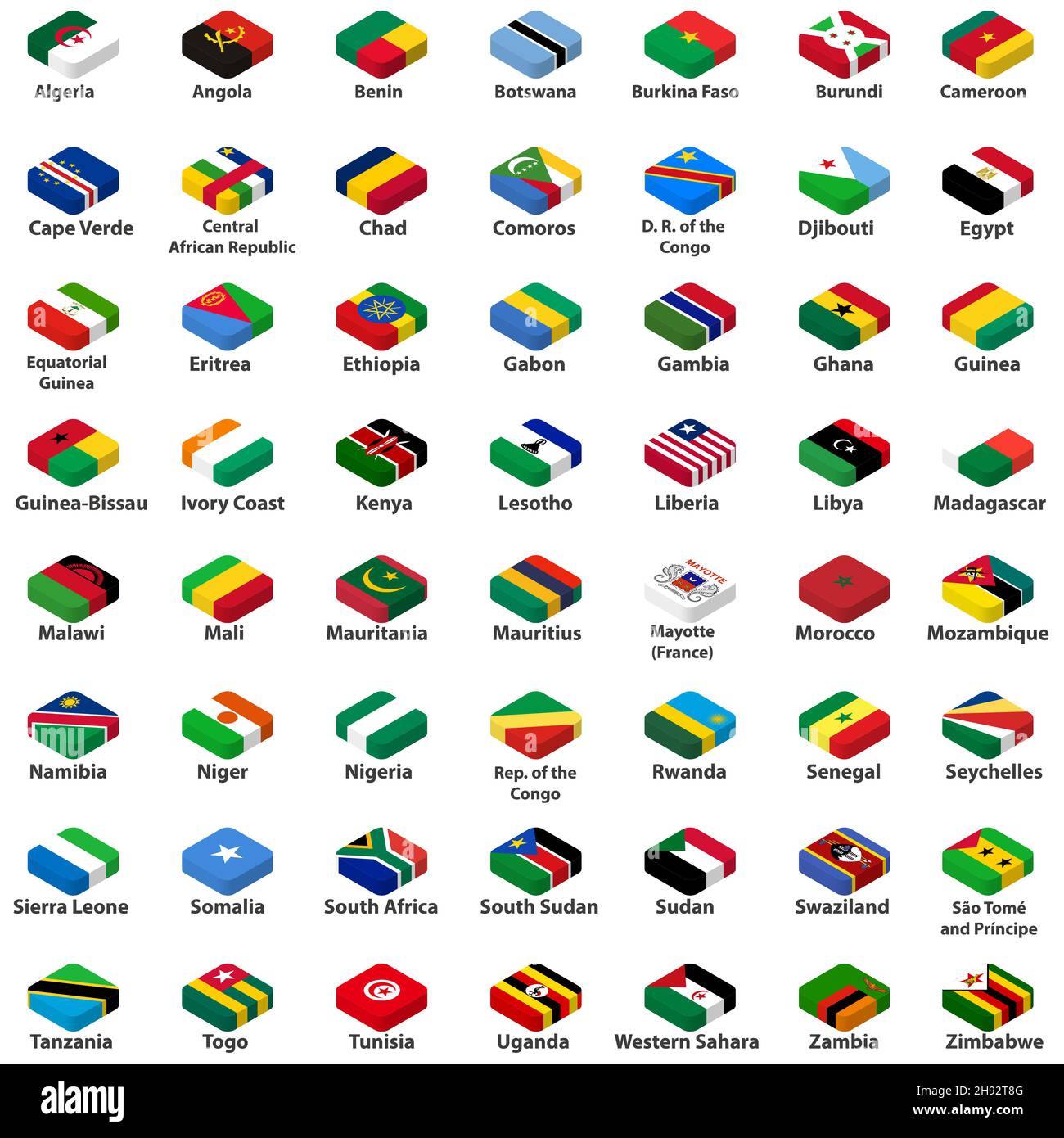 African countries flags Stock Vector Images - Alamy