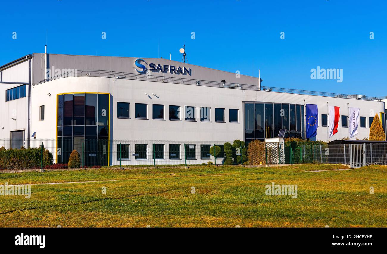 Sedziszow Malopolski, Poland - November 1, 2021: Safran Transmission Systems production plant at Kroczki and Borkowska street junction Stock Photo