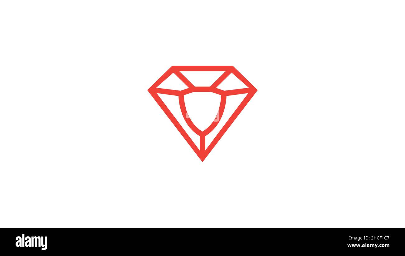 creative diamond shield logo vector design symbol Stock Vector