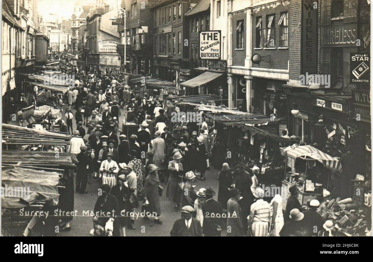 Surrey Street market Croydon. Stock Photo