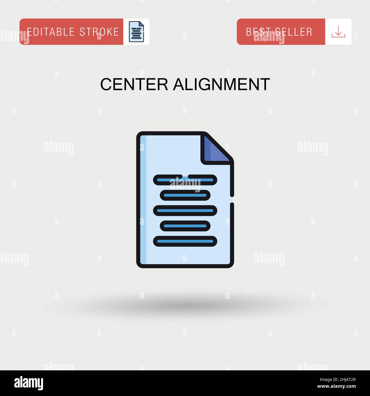 Center alignment Simple vector icon. Stock Vector