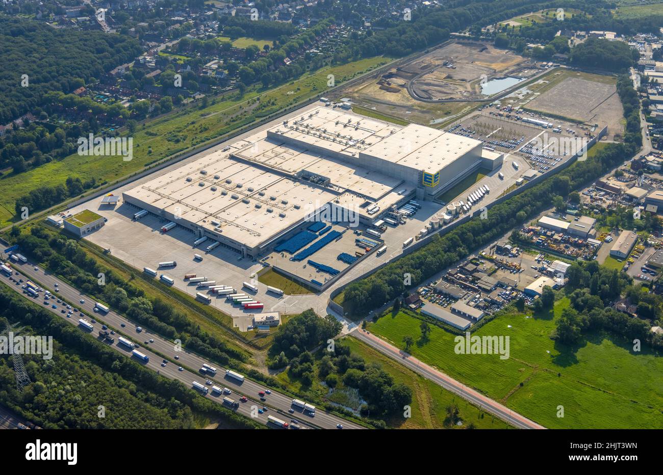 Aerial view, Edeka central warehouse Oberhausen, Logport 5, Logport V ...