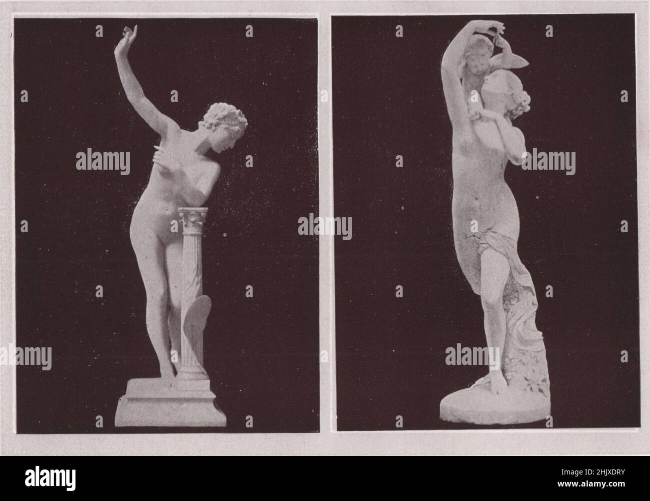 Statues from the Royal Museum, Brussels. Belgium (1925) Stock Photo