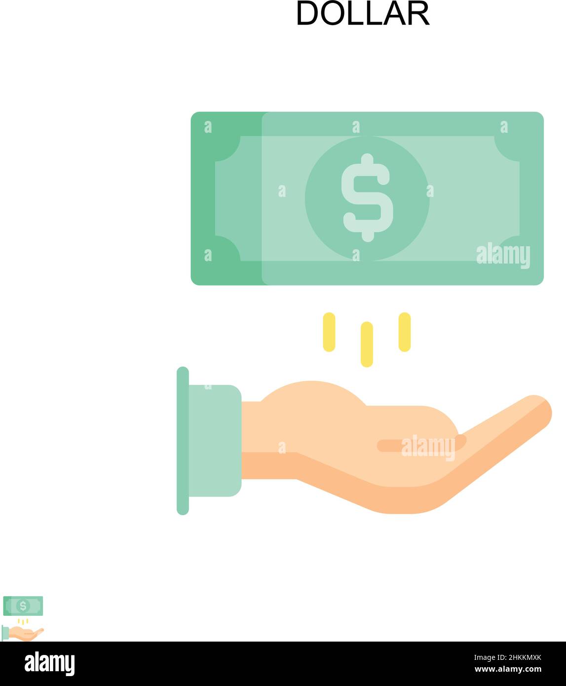 Dollar Simple vector icon. Illustration symbol design template for web mobile UI element. Stock Vector