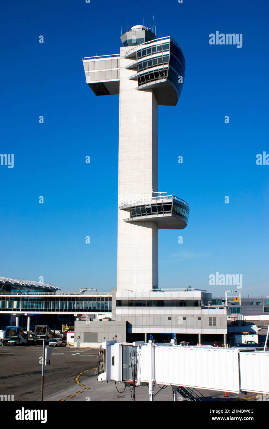 New York airport control tower Stock Photo