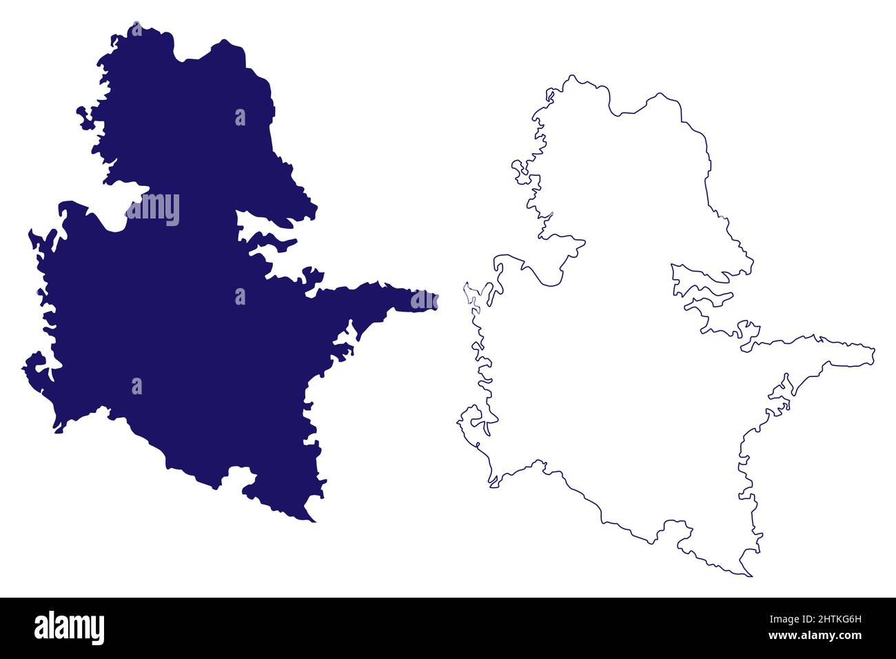 Popa island (Republic of Panama, Bocas del Toro Archipelago, Cenrtal America, Caribbean islands) map vector illustration, scribble sketch Popa map Stock Vector