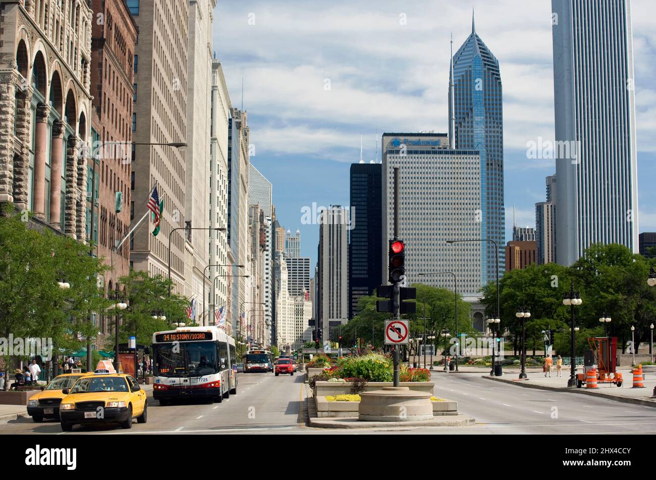 MICHIGAN AVENUE  CHICAGO ILLINOIS USA Stock Photo