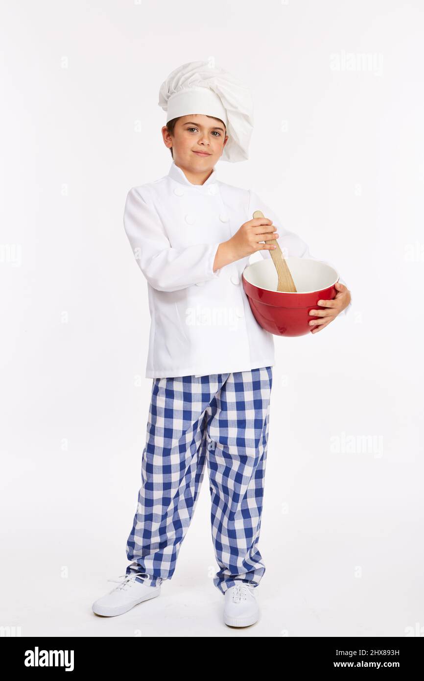 Chef costume. 11 years old. Stock Photo