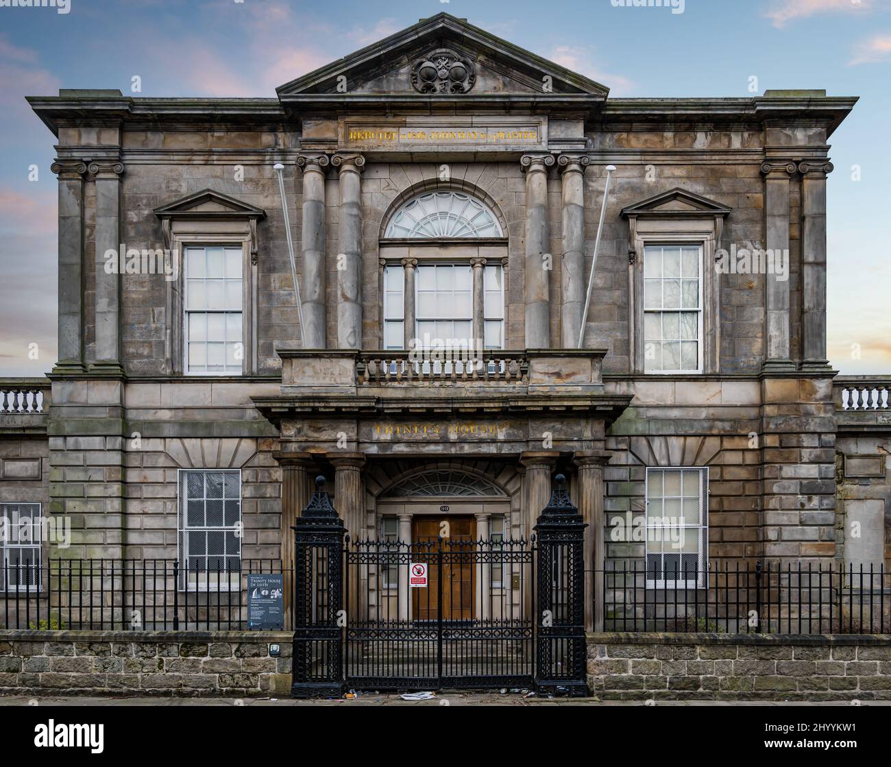 Grand neo-classical style building: exterior of Trinity House now a maritime museum, Leith, Edinburgh, Scotland, UK Stock Photo