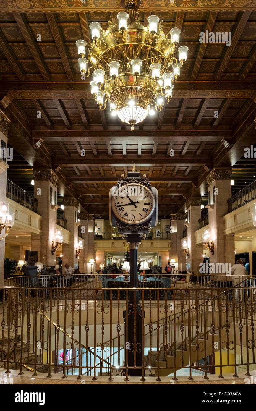 The Historic Fairmont Royal York Hotel Lobby, Toronto, Ontario, Canada, North America Stock Photo