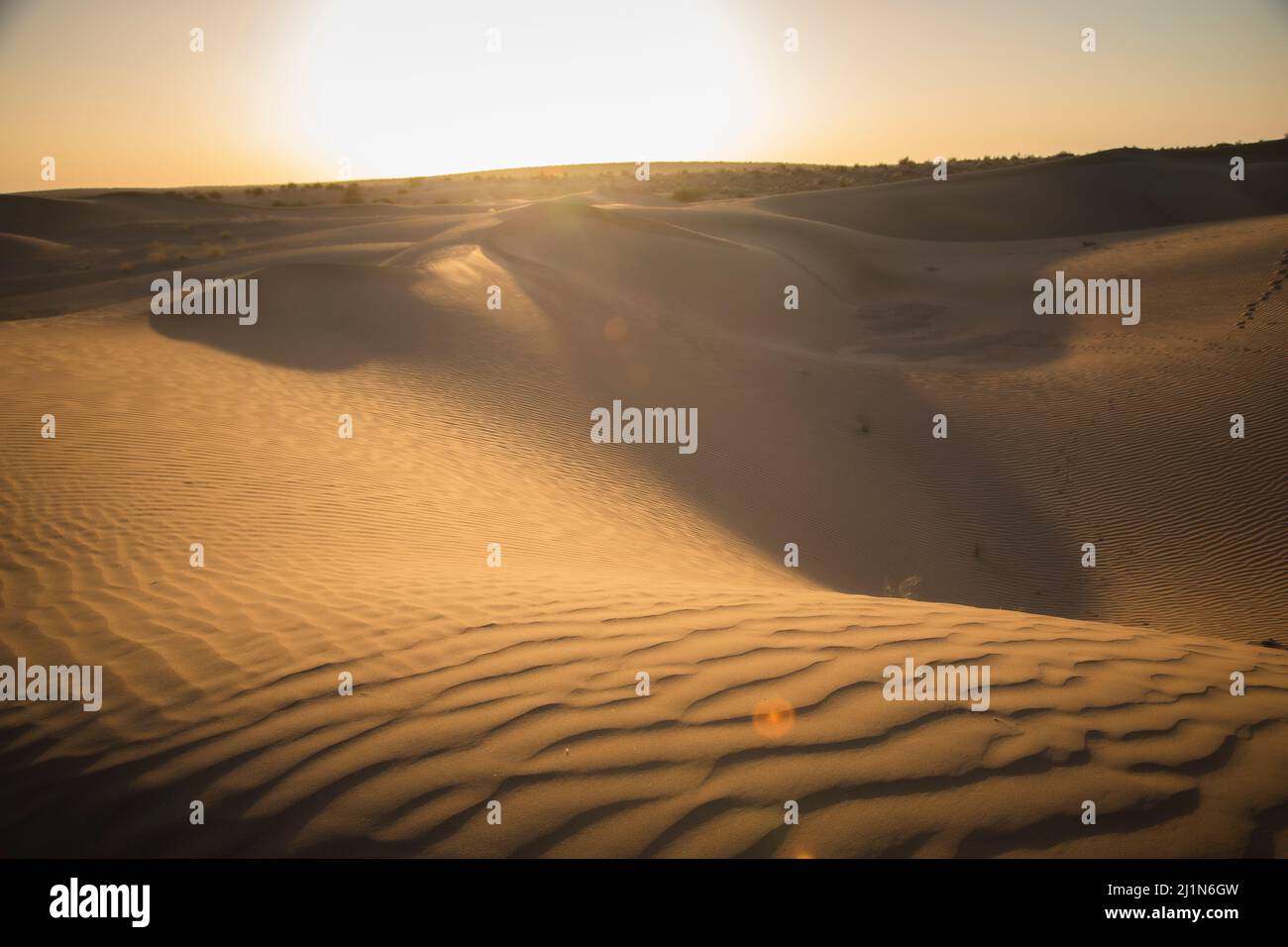 Desert, Sand Dunes, Sam Desert, Thar Desert, Jaisalmer, Rajasthan, India Stock Photo