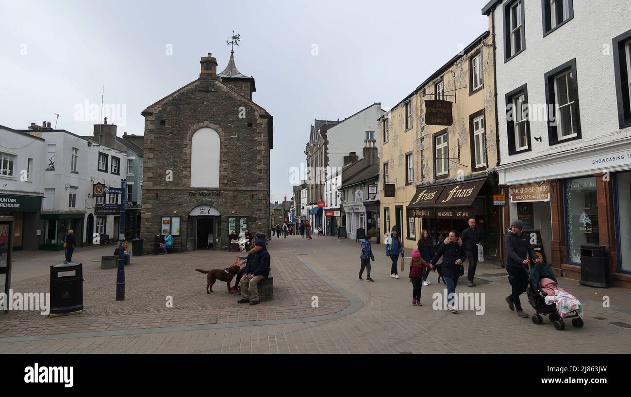 Main Street Keswick Lake District Cumbria Stock Photo