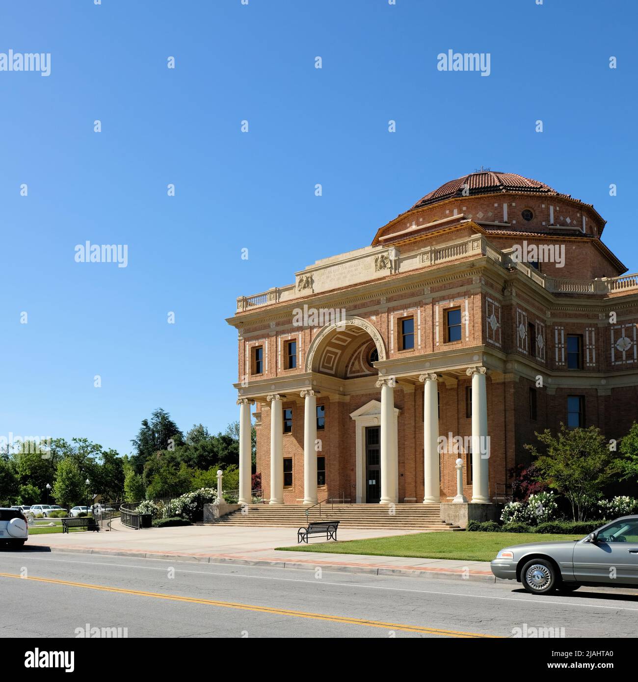 The Atascadero, California City Hall, or Rotunda, built in 1918; designed by Architect Walter D. Bliss; California State Historical Landmark 958. Stock Photo