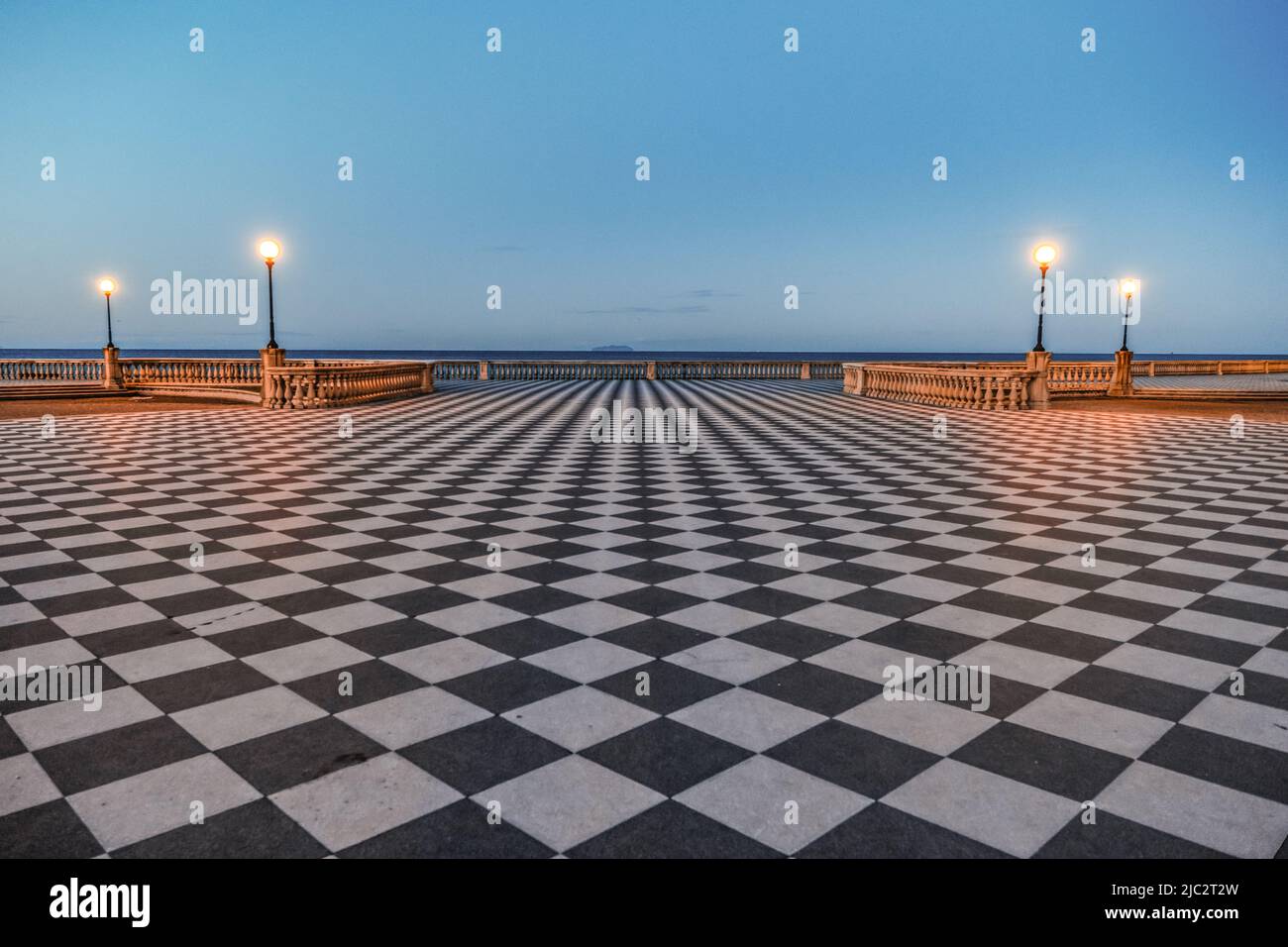 Terrazza Mascagni, Livorno, Toskana, Italien Stock Photo