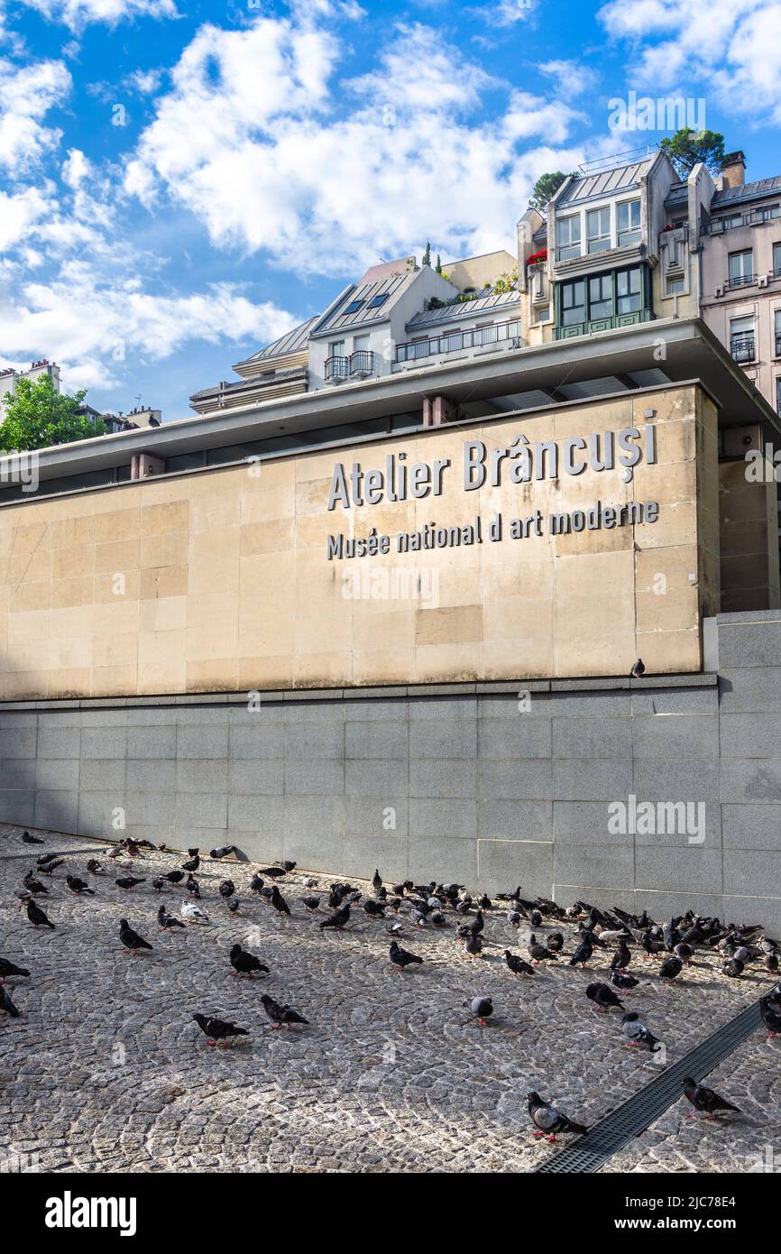 Modern exterior of the Atelier Brancusi, Place Georges Pompidou, Paris 4, France. Stock Photo