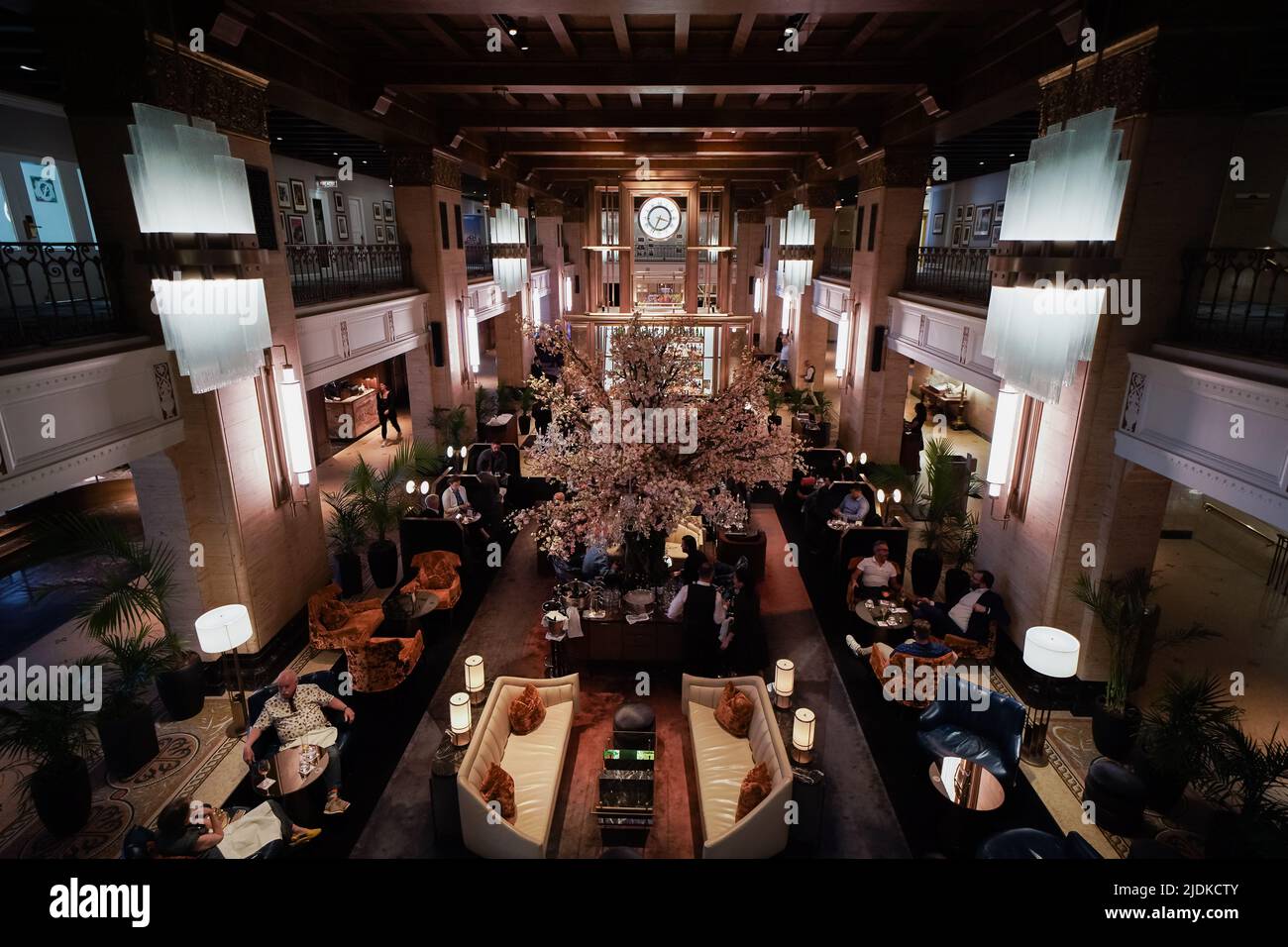 Lobby restaurant inside Fairmont royal York hotel in downtown Toronto Ontario Canada near union train station Stock Photo