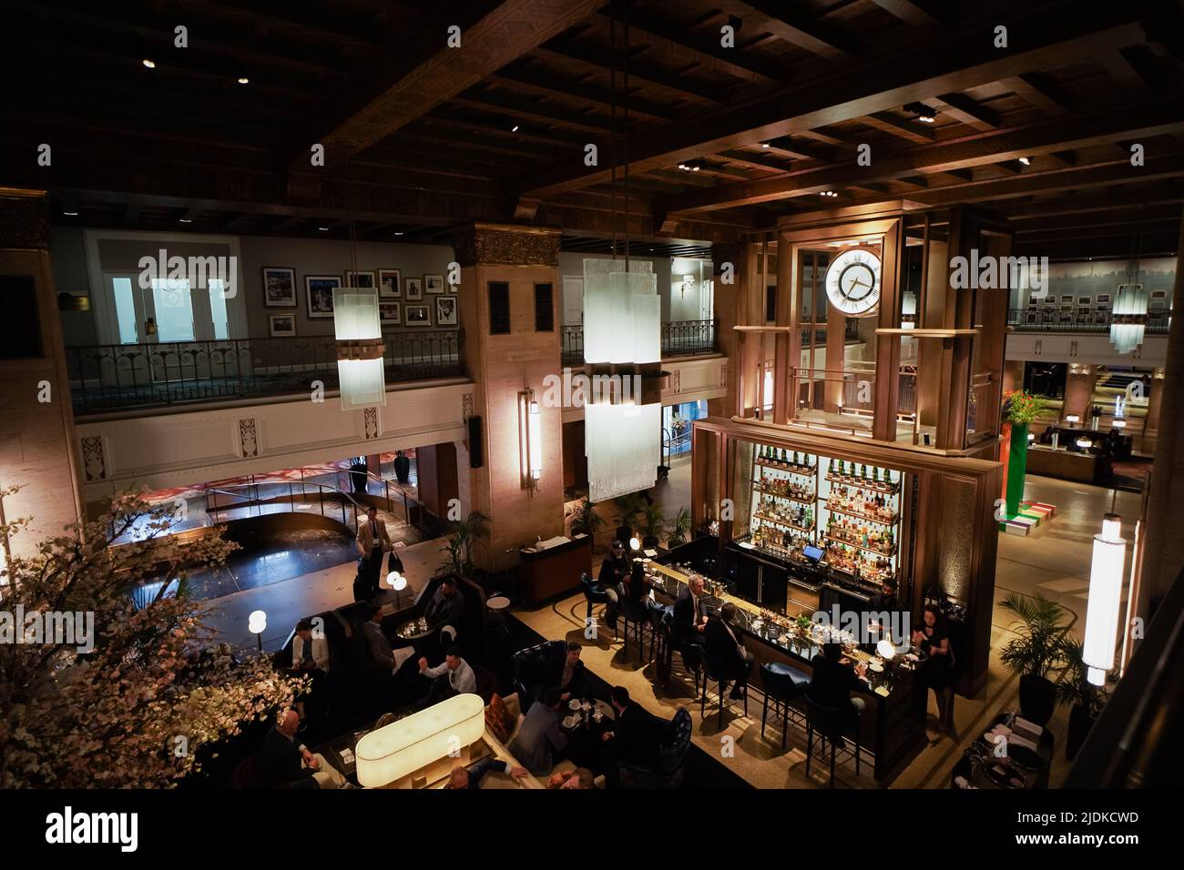 Lobby restaurant inside Fairmont royal York hotel in downtown Toronto Ontario Canada near union train station Stock Photo