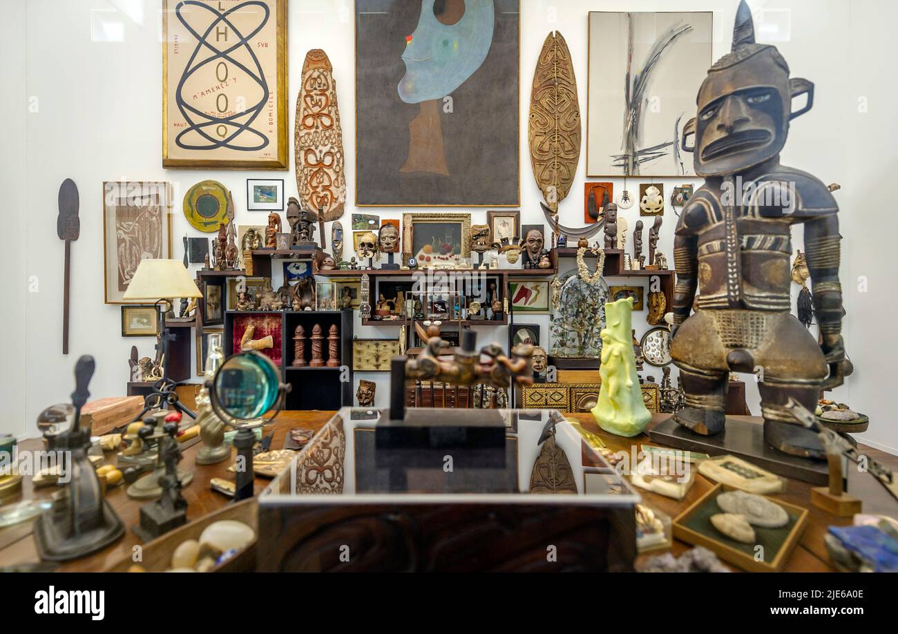 Wall of the atelier of Andre Breton in Centre Pompidou in Paris, France. Stock Photo