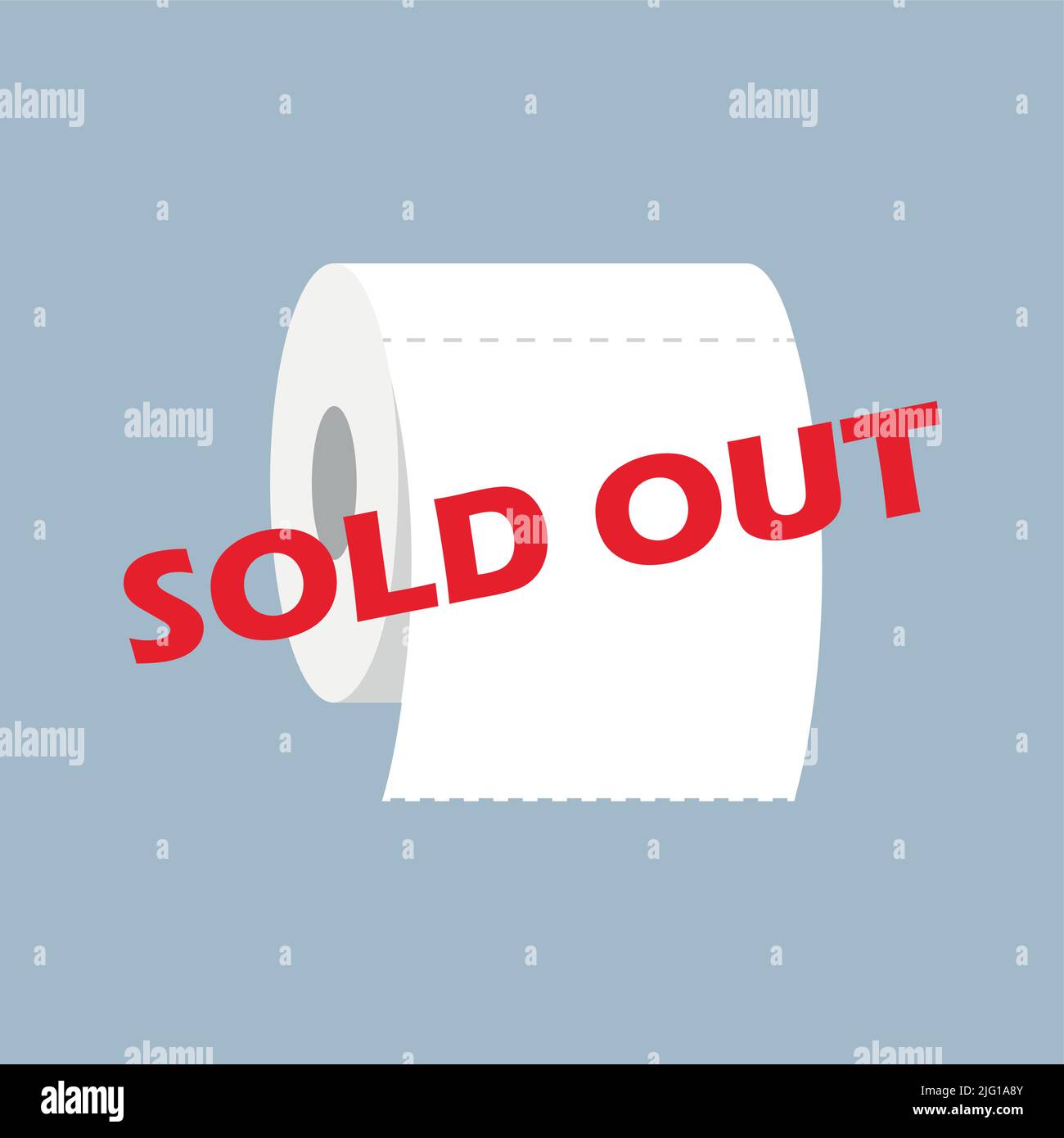 toilet paper sold typography out info graphic Stock Vector