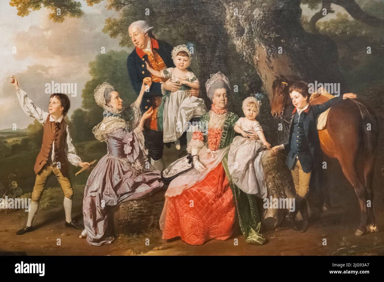 Painting titled 'The Bradshaw Family' by German Artist Johan Zoffany dated 1769 Stock Photo