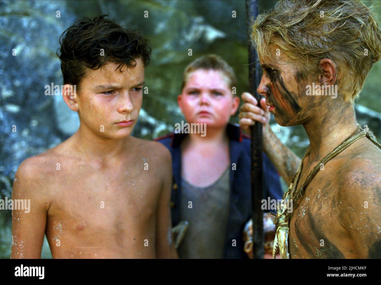 BALTHAZAR GETTY, DANUEL PIPOLY, CHRIS FURRH, LORD OF THE FLIES, 1990 Stock Photo