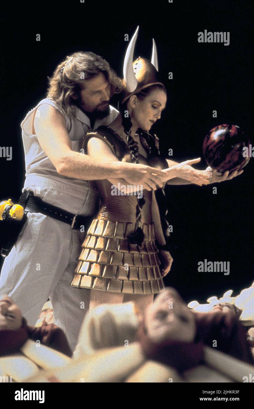 JEFF BRIDGES, JULIANNE MOORE, THE BIG LEBOWSKI, 1998 Stock Photo