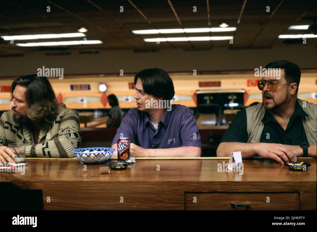 JEFF BRIDGES, STEVE BUSCEMI, JOHN GOODMAN, THE BIG LEBOWSKI, 1998 Stock Photo