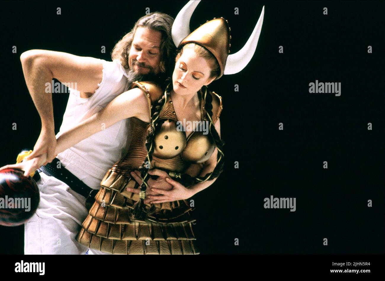 JEFF BRIDGES, JULIANNE MOORE, THE BIG LEBOWSKI, 1998 Stock Photo